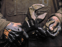 greasy hands